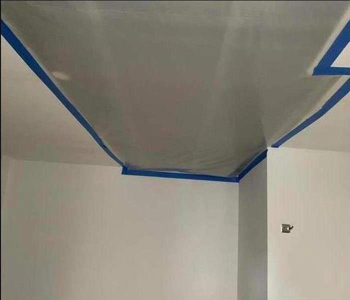 Secured ceiling from a water leak.